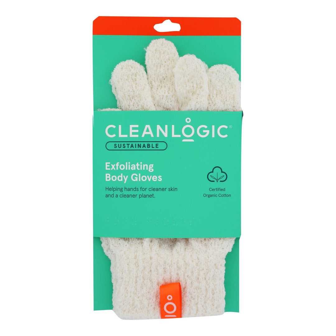 Cleanlogic - Bath Gloves Exfoliating - 2 Ct - Maras Green